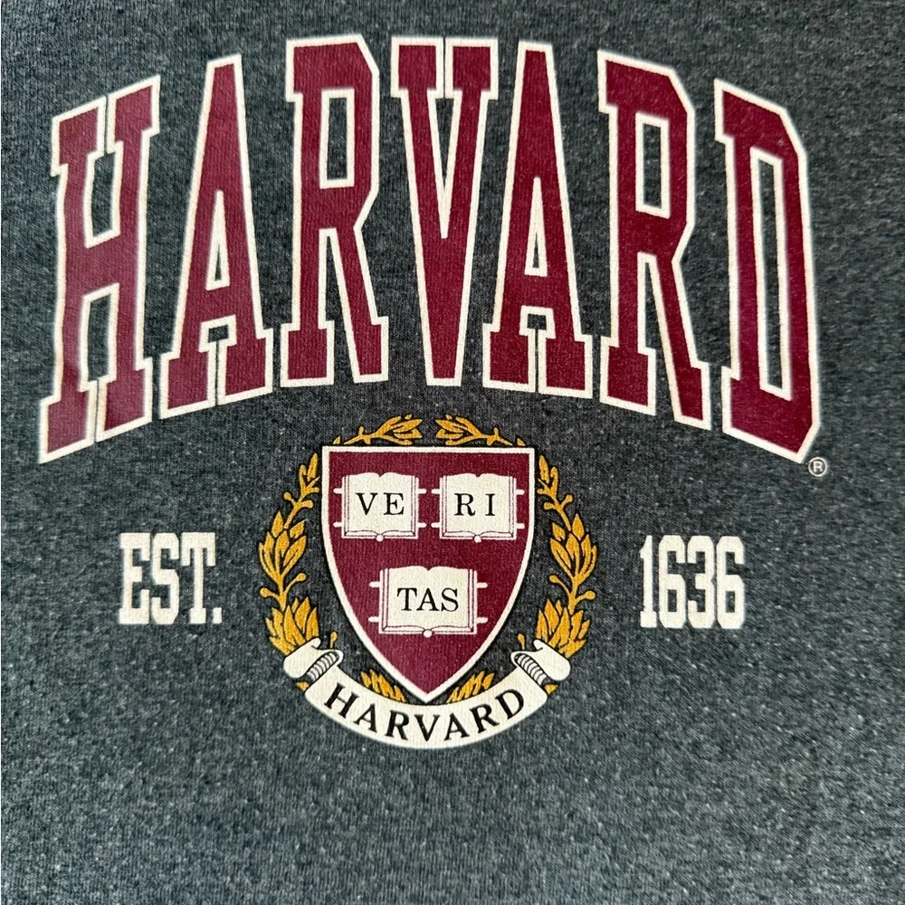 Gildan HARVARD long sleeve pullover shirt Cotton blend Men’s Size M Vintage Y2K - Picture 9 of 10